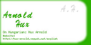 arnold hux business card